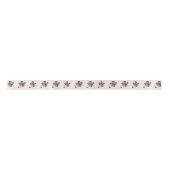 Art Nouveau Violet Floral Pattern サテンリボン (正面)