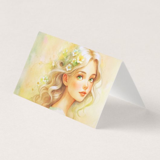 Art Nouveau watercolour portrait  (正面)