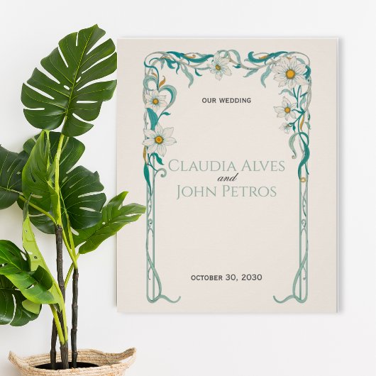 Art Nouveau Wedding Poster ポスター