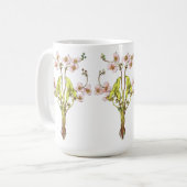 Art Nouveau Whimsical Blooms コーヒーマグカップ (正面左)