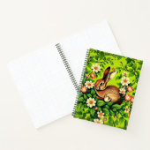 Art Nouveau Wild Rabbit & Flowers Journal ノートブック (内部)