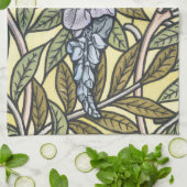 Art nouveau wisteria flower pattern   キッチンタオル (折り畳み)