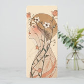 Art Nouveau Woman - Flowing Flowers – Pastels カード (スタンド正面)