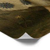 Art Nouveau Woman With Clarinet and Crescent Moon ポスター (角)