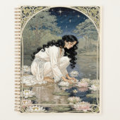 Art Nouveau Woman with Water Lilies プランナー手帳 (正面)