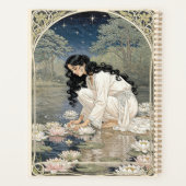 Art Nouveau Woman with Water Lilies プランナー手帳 (裏面)