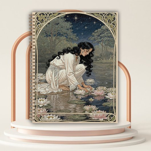 Art Nouveau Woman with Water Lilies プランナー手帳