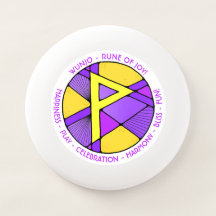 Art Nouveau Wunjo Rune Frisbee - JOY!