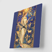 Art Nouveau Zodiac Goddess Celestial Illustration  スクエア壁時計 (傾斜)