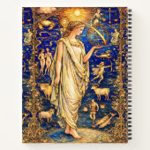 Art Nouveau Zodiac Goddess Celestial Illustration  ノートブック (裏面)