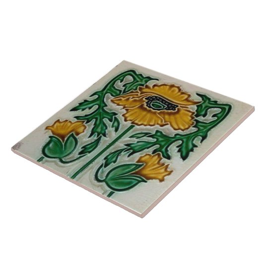 Art Noveau ceramic tile タイル (側面)