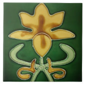 Art Noveau Ceramic wall Fireplace tile タイル (正面)