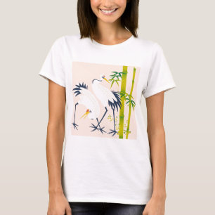 art of beautiful cranes in the bamboo thicket tシャツ
