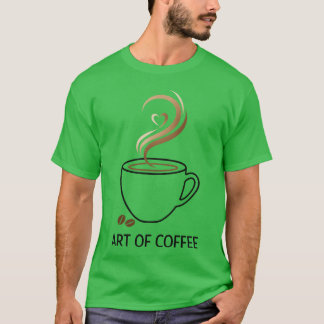 Art of Coffee Elegant Minimalist Coffee Cup Desi f Tシャツ
