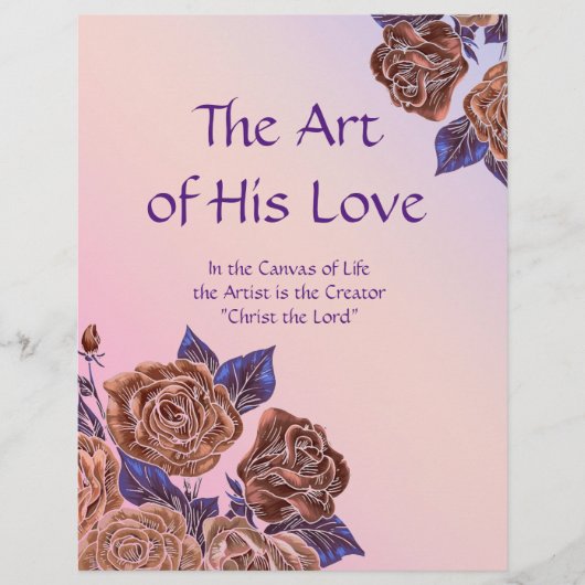 Art of His Loveタイトルページのパーソナライズされた紙 (正面)