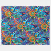 Art of Image Abstraction – シームレスなパターン10 フリースブランケット (正面(横))