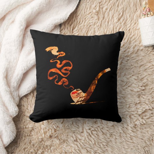 Art of Pipe Smoking (Warm: Black) クッション (ブランケット)