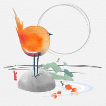 ART OF ZEN Water Color鳥アートカード