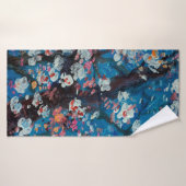 Art oil painting, cherry blossom flower, abstract, バスタオル (バスタオル)