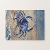 Art Oil Print of a Blue Crab ジグソーパズル (横)