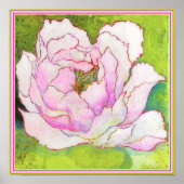 ART-ON-CANVAS: Peony Pink 12"x12" ポスター (正面)
