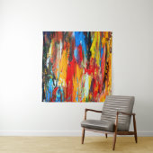 Art painting with palette knifeblack,paris,red,whi タペストリー (インサイチュ(横))