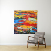 Art painting with palette knifeblack,paris,red,whi タペストリー (インサイチュ)