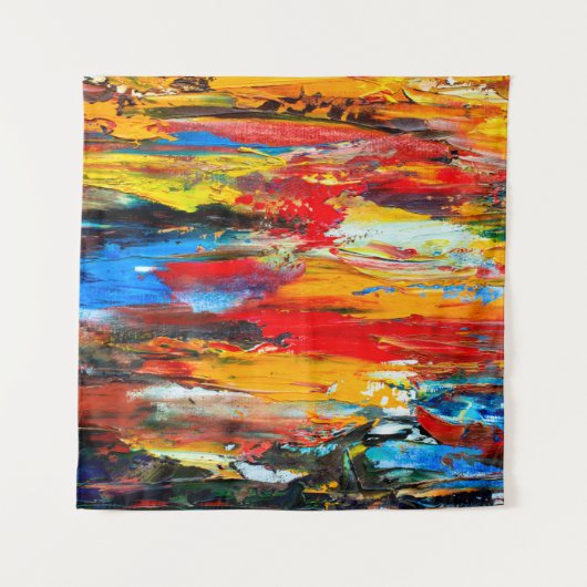 Art painting with palette knifeblack,paris,red,whi タペストリー (正面)