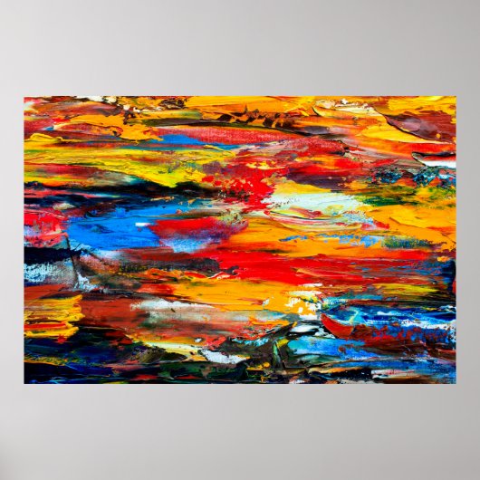 Art painting with palette knifeblack,paris,red,whi ポスター (正面)