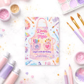 Art Party Birthday Dress for a Mess 招待状