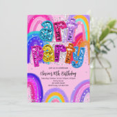 Art Party Birthday Painting Party Invitation 招待状 (スタンド正面)