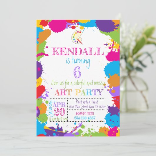 Art Party Einladung 招待状 (スタンド正面)