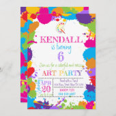 Art Party Einladung 招待状 (正面/裏面)