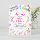 Art Party Painting Craft Birthday Party Invitation 招待状 (スタンド正面)