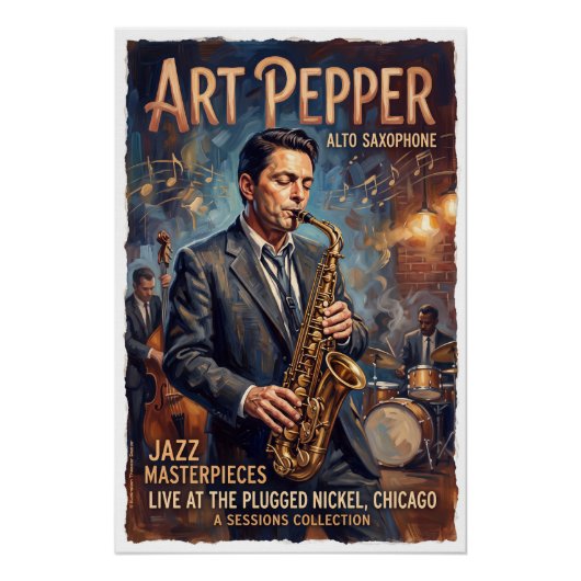 Art Pepper Saxophone ポスター (正面)