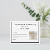 Art Photo Certificate of Authenticityの追加 ポストカード (スタンド正面)