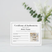 Art Photo Certificate of Authenticityの追加 ポストカード (スタンド正面)