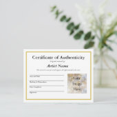 Art Photo Certificate of Authenticityの追加 ポストカード (スタンド正面)