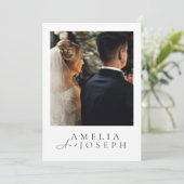 Art Photo Wedding Invite | Modern Minimalist 招待状 (スタンド正面)