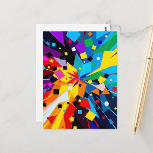 Art Postcard – Abstract Geometric Design ポストカード (正面/裏面インサイチュ)