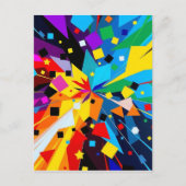 Art Postcard – Abstract Geometric Design ポストカード (正面)