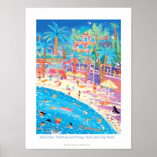Art Poster: Paddling & Posing, Cap Ferrat, France ポスター