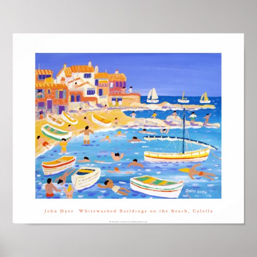 Art Poster: Whitewashed Buildings, Calella, Spain ポスター (正面)