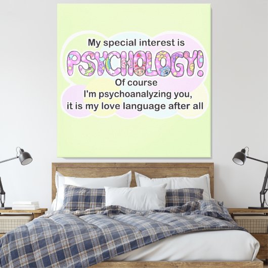Art print Psychology Love Language (ADHD/Autistic) キャンバスプリント (インサイチュ (寝室))