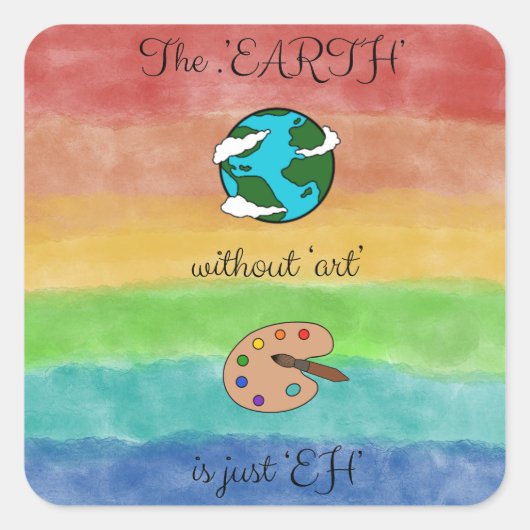 ‘Art’ Sticker set  スクエアシール (正面)