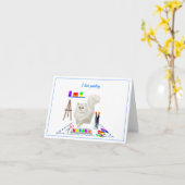 Art Studioに猫を作るグリーティングカードやギフト カード (黄色い花)