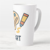Art Subject – パレ絵を描ットとブラシ カフェラテマグ (右アングル)