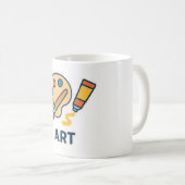 Art Subject – パレ絵を描ットとブラシ コーヒーマグカップ (正面右)