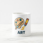 Art Subject – パレ絵を描ットとブラシ コーヒーマグカップ (中央)
