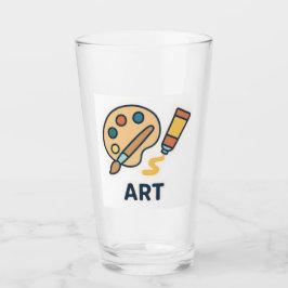 Art Subject – パレ絵を描ットとブラシ タンブラーグラス